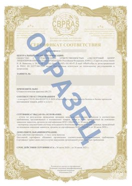 Образец Сертификат СТО 01.064.00220722.2-2020 Чехов Сертификат СТО 01.064.00220722.2-2020 